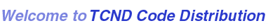 Welcome to TCND Code Distribution